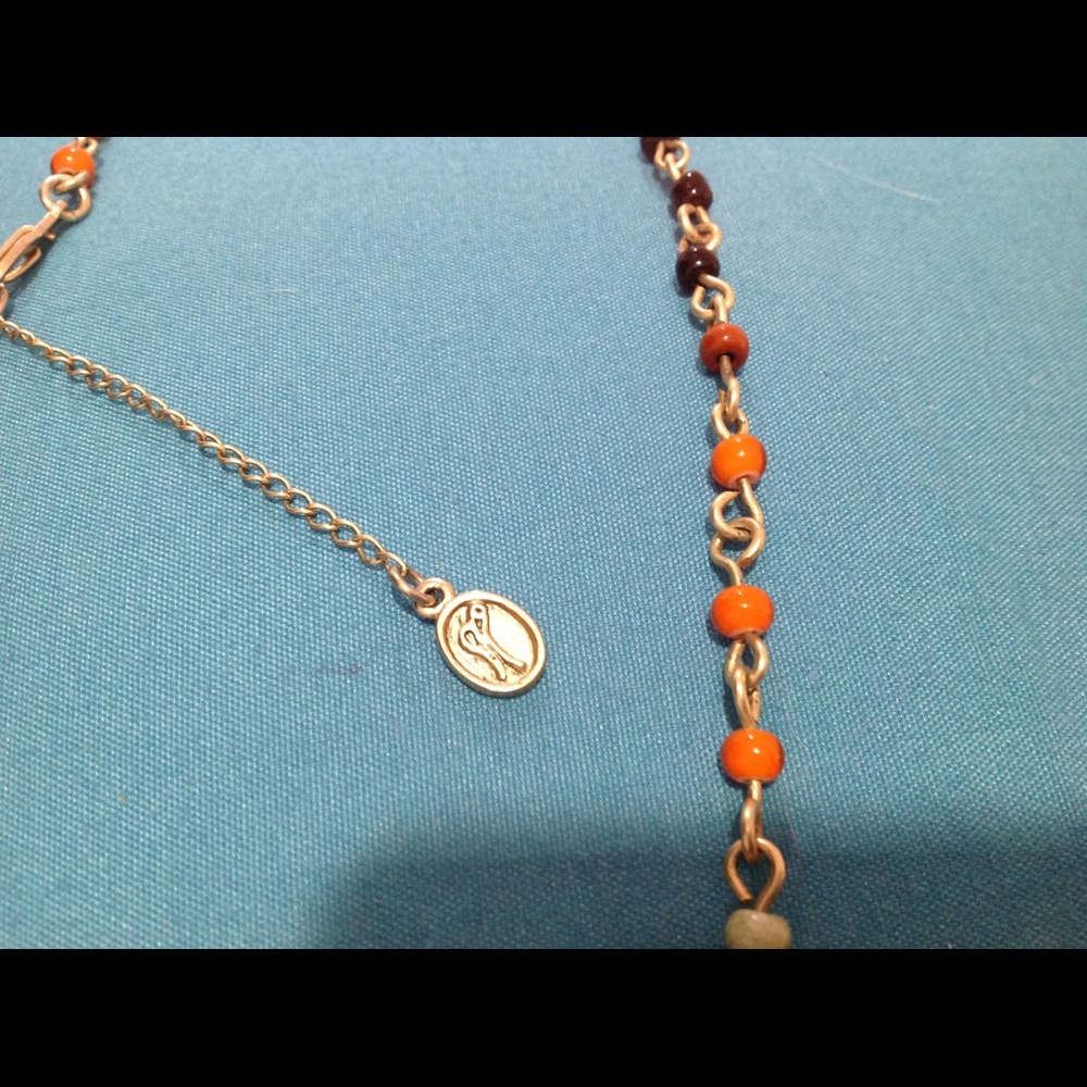 Buddha multi colored brass necklace - Picture 5 of 16